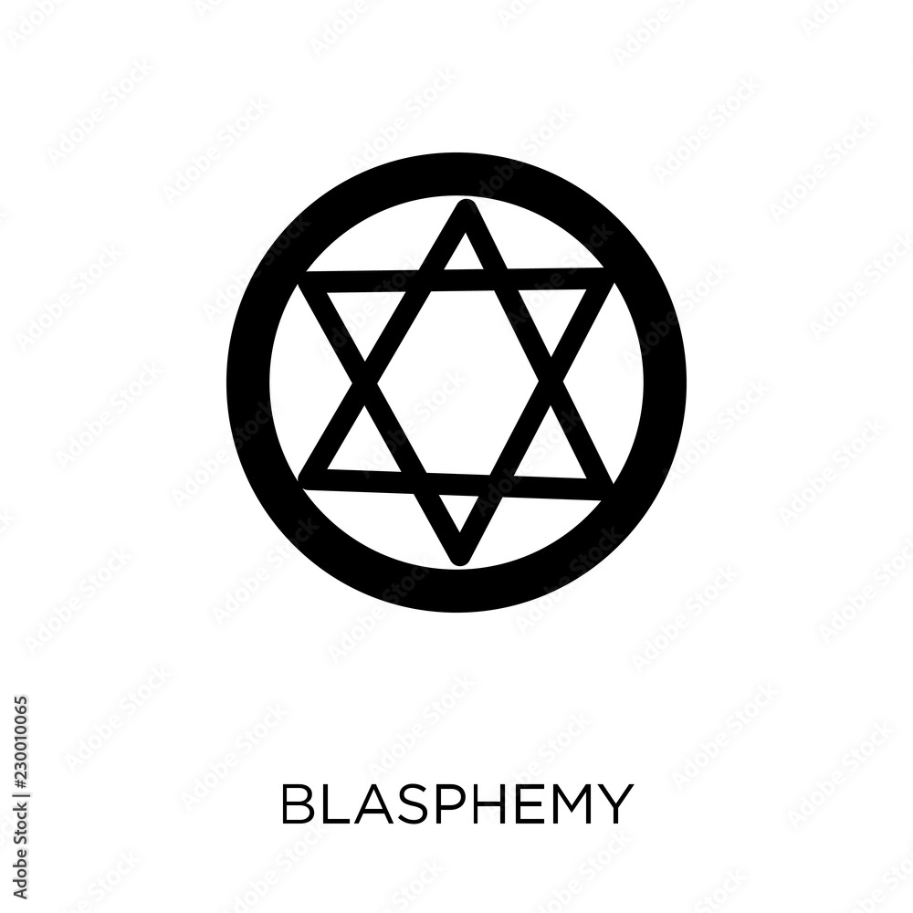 blasphemy icon. blasphemy symbol design from Religion collection. blasphemy icon. blasphemy symbol design from Religion collection.