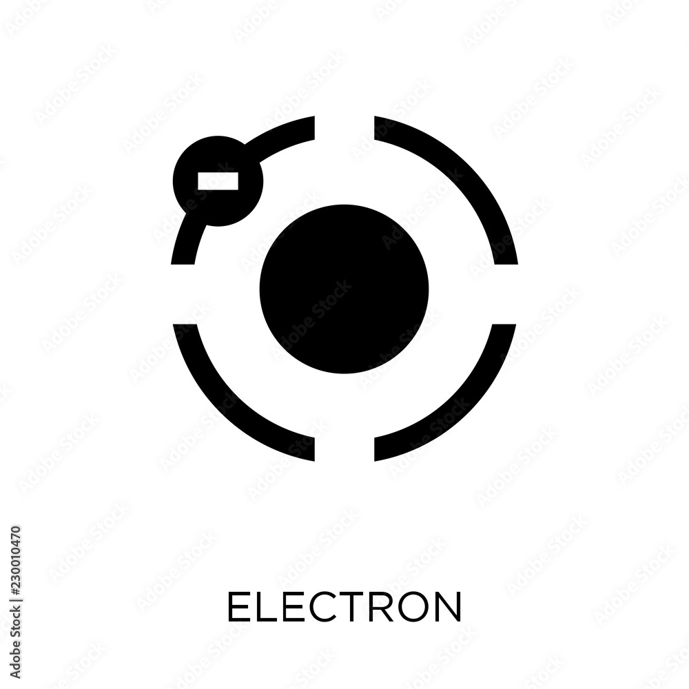 Electron icon. Electron symbol design from Science collection