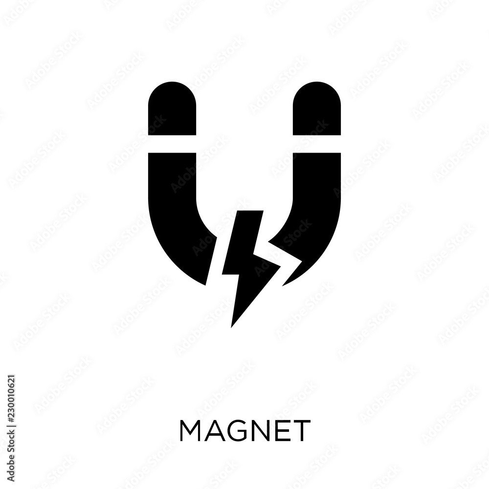 Magnet icon. Magnet symbol design from Science collection. Magnet icon. Magnet symbol design from Science collection.