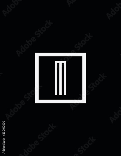 m logo letter designs box black white