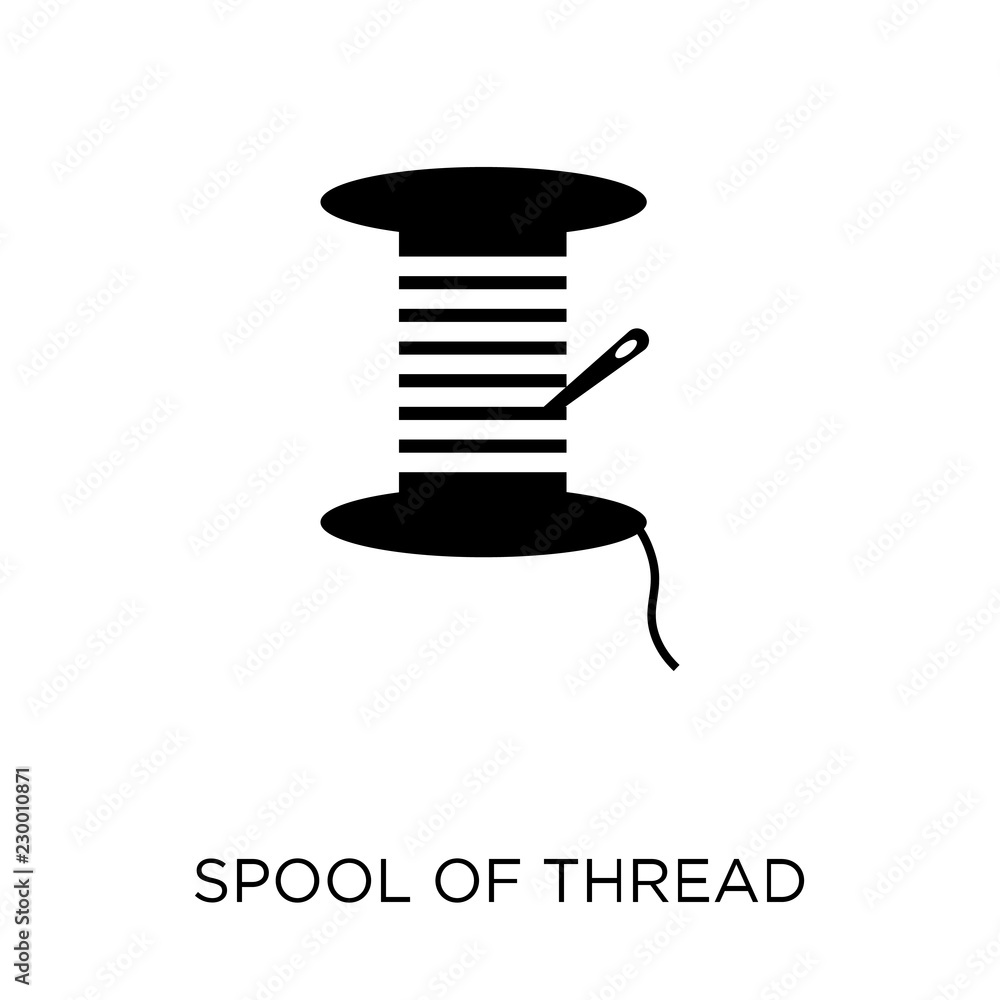 Spool of thread icon. Spool of thread symbol design from Sew collection. Spool of thread icon. Spool of thread symbol design from Sew collection.