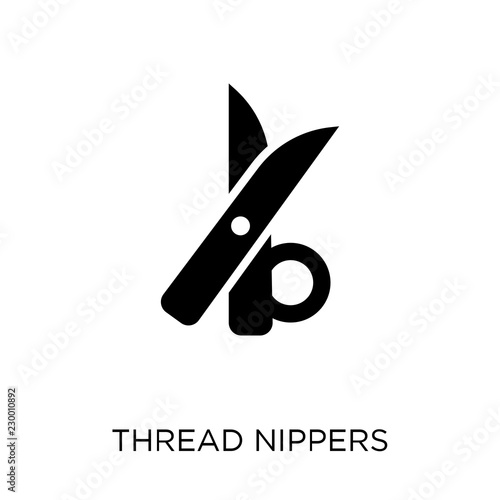 Thread nippers icon. Thread nippers symbol design from Sew collection.