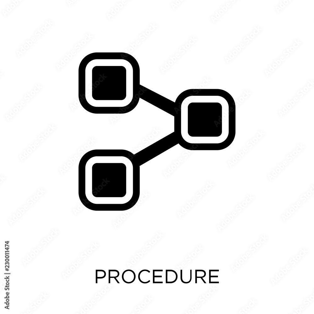 Procedure icon. Procedure symbol design from Startup collection. Stock ...