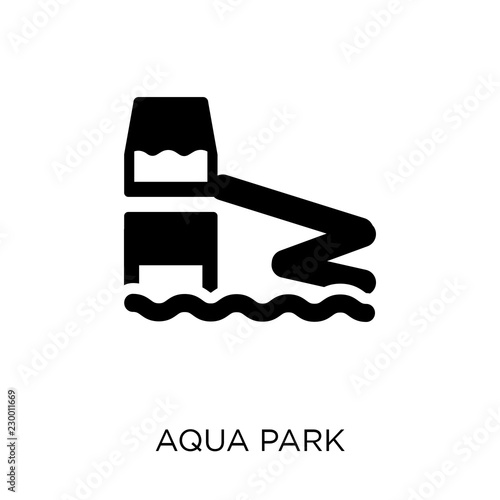 Aqua park icon. Aqua park symbol design from Summer collection.