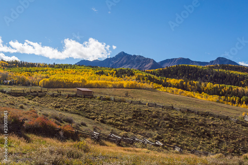 ranch on the backroads of Colorado fall colors