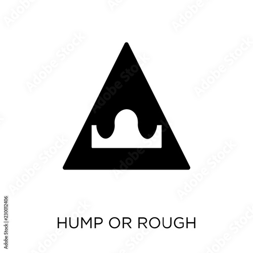 hump or rough sign icon. hump or rough sign symbol design from Traffic signs collection.