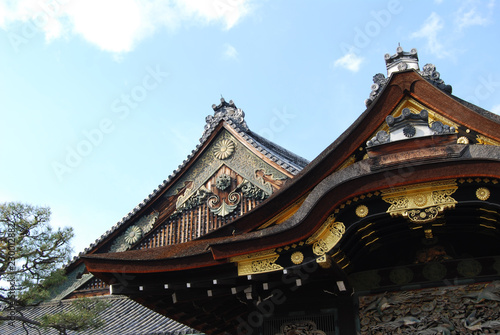 ornamented roofs of Japanese temple