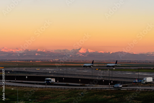 Sunrise at Denver International Airport, Denver, Colorado