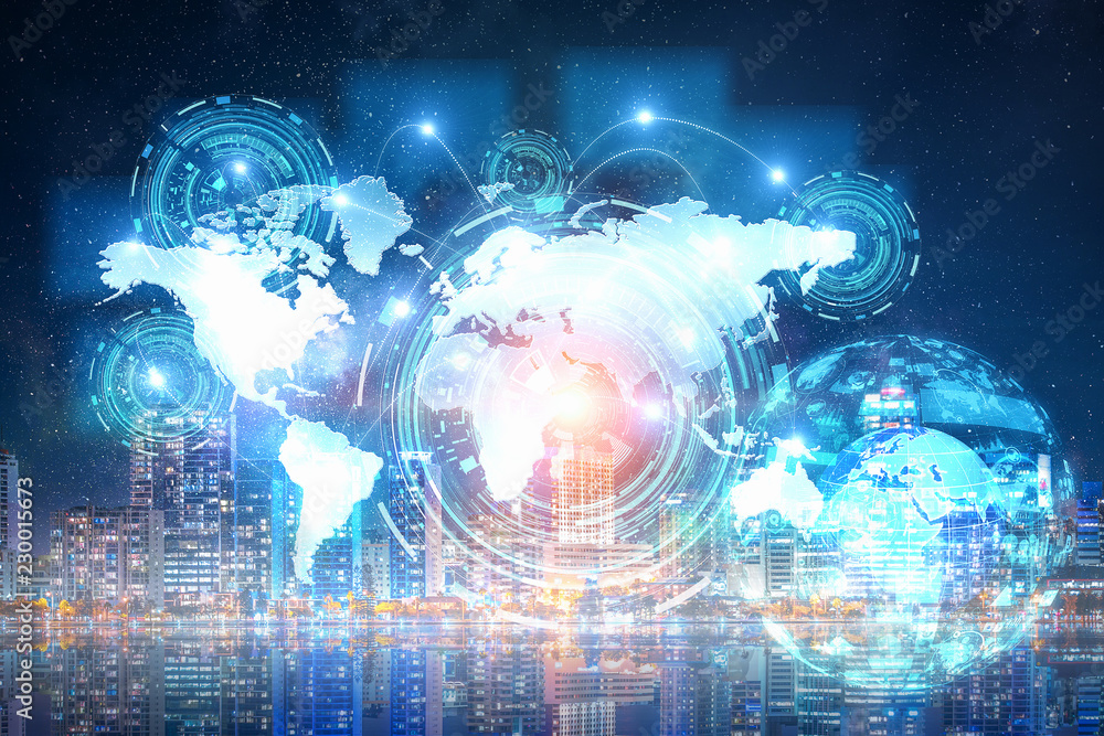 Fototapeta premium Global technology concept
