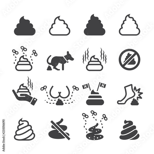 Poop icon set