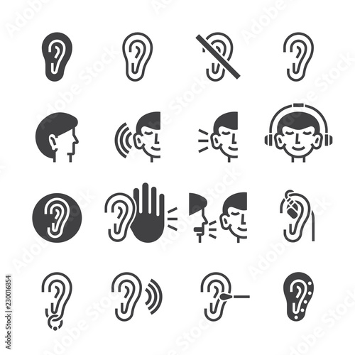 Ear icon set