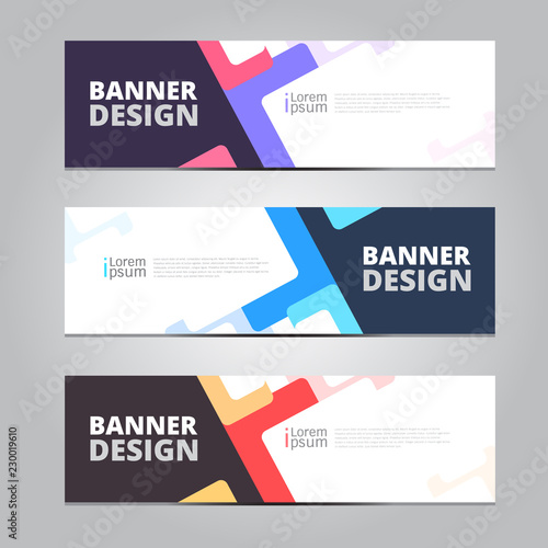 Vector abstract design banner web template.