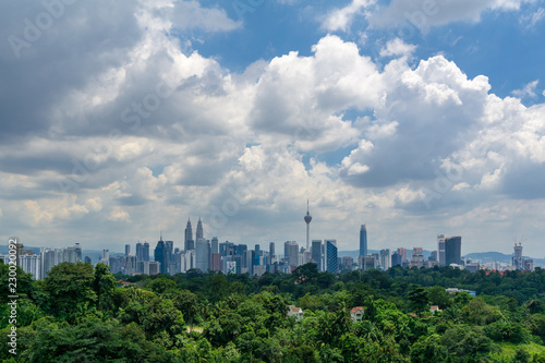 Photography KUALA LUMPUR, MALAYSIA - 25th OCT 2018; Global climate effects weather which sometimes bring flash flood in Kuala Lumpur