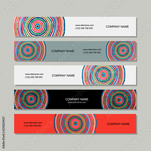 Banners set, abstract circles design © Kudryashka