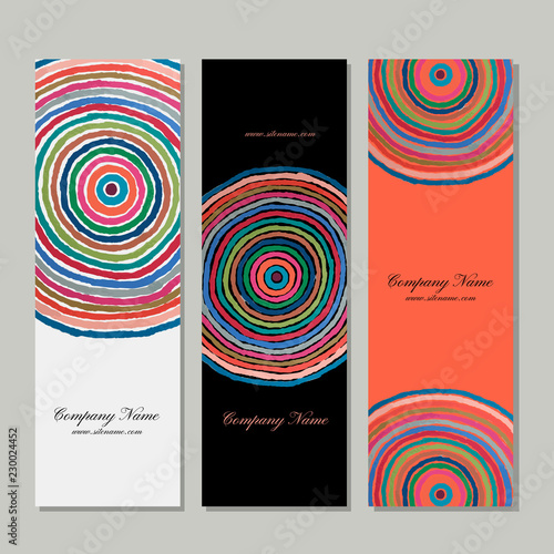 Banners set, abstract circles design