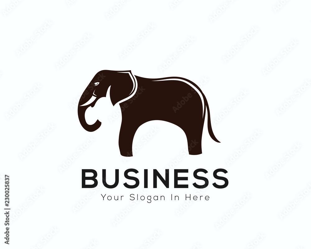 simple Stand elephant logo design inspiration
