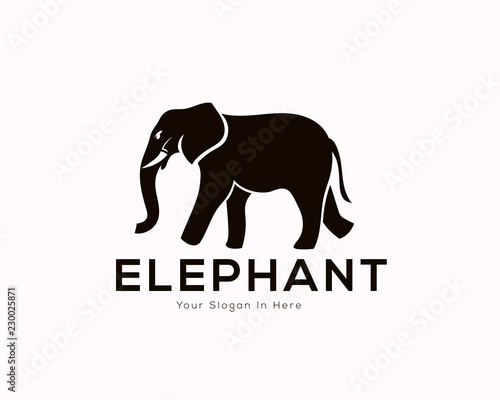 walking elephant logo, icon, symbol design inspiration