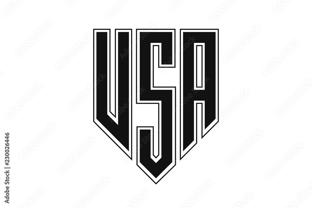 Foto Shield USA, logo design vector design illustration