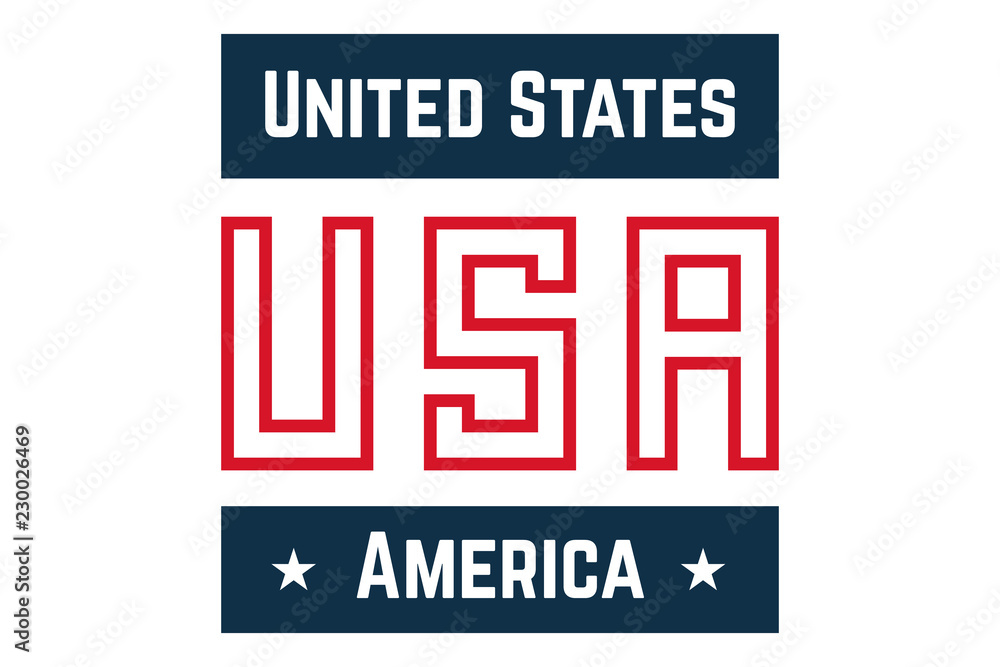 Obraz premium Logo United States of America, USA emblema with the stars