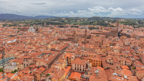 Aerial view of the city of Florence, Italy, from the dome of Florence Cathedral