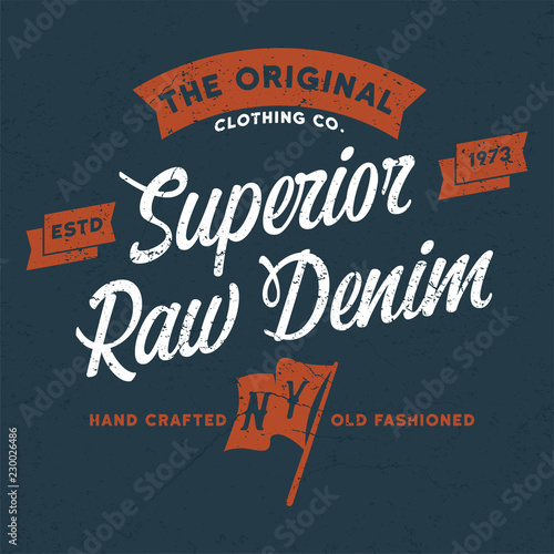 Superior Raw Denim - Tee Design For Printing