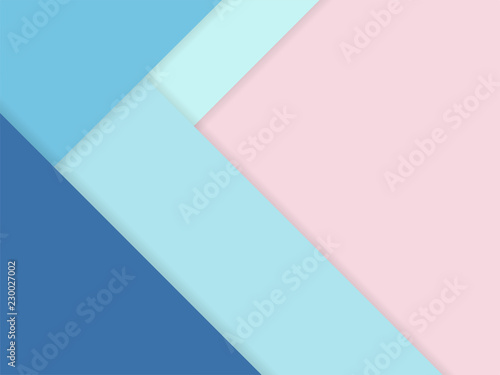 Abstract pastel color background by paper sheet overlay overlap blue tone on pink. For background, banner, presentation template.