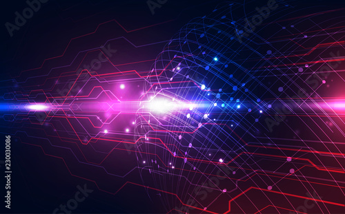 Vector digital high speed global technology concept  abstract background