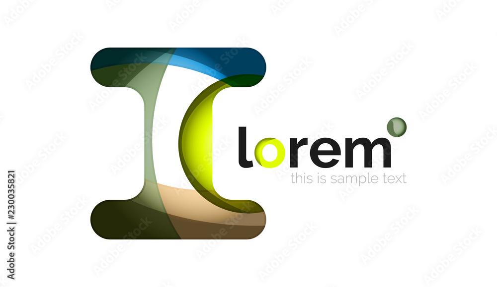 Abstract geometric logo design, overlapping shapes Abstract geometric logo design, overlapping shapes