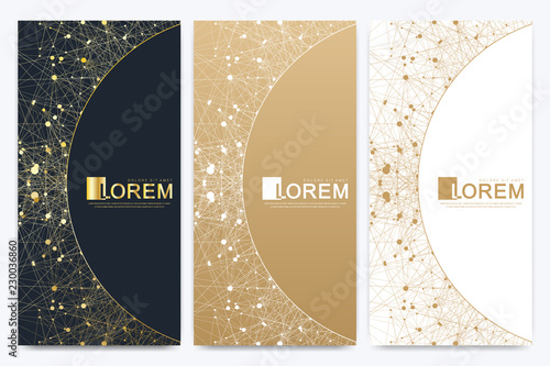 Chocolate bar packaging set. Trendy luxury product branding template with label pattern for packaging. Geometric abstract golden package with mandala. Connected line with dots. Vector illustration