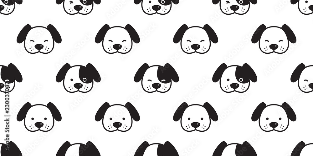 Dog seamless pattern Dachshund vector puppy head french bulldog scarf isolated cartoon illustration repeat wallpaper tile background Dog seamless pattern Dachshund vector puppy head french bulldog scarf isolated cartoon illustration repeat wallpaper tile background