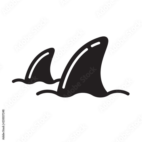 Shark fin vector dolphin icon logo illustration graphic symbol