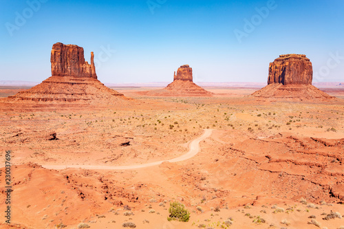 Monument Valley Tribal Park in Navajo Nation  Utah and Arizona  USA