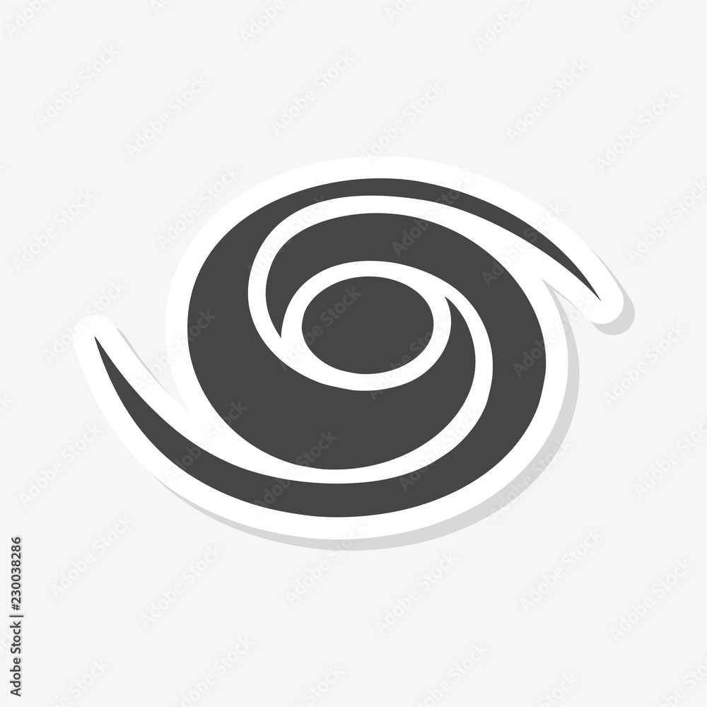Hurricane flat sticker, Tropical Storm logo Hurricane flat sticker, Tropical Storm logo