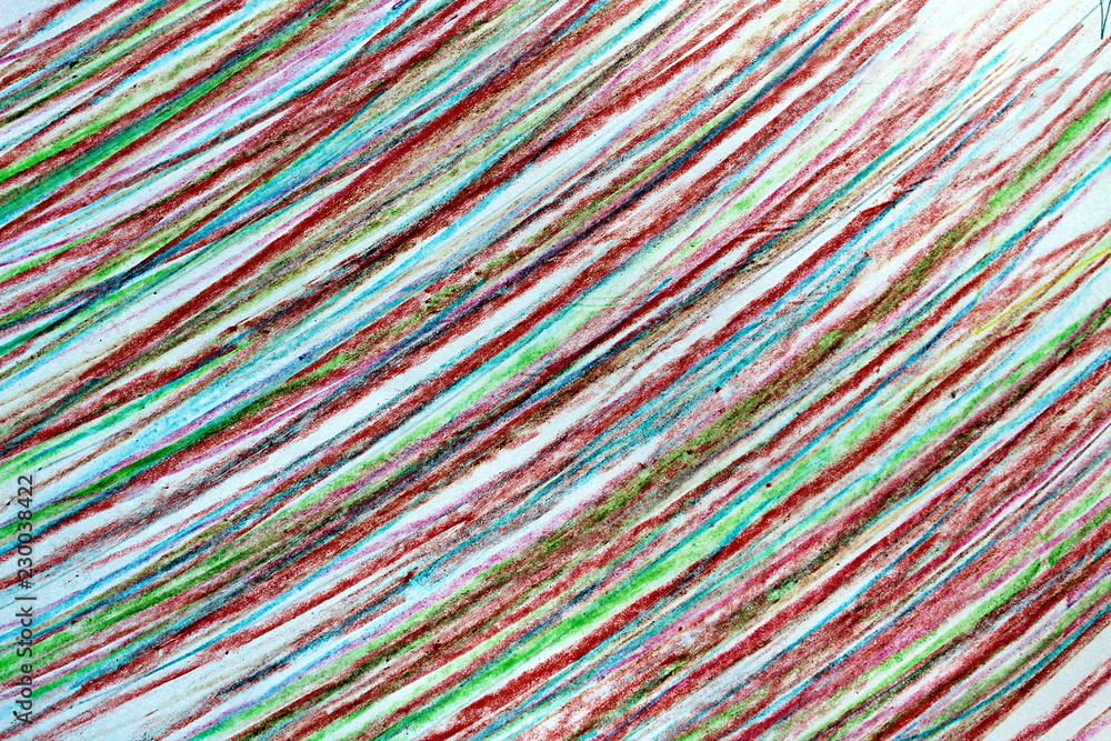 stripes drawn in pencil in a different color diagonally