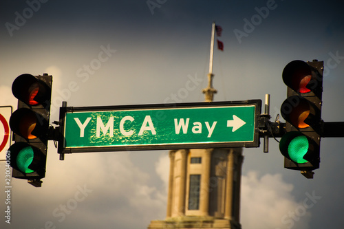 YMCA way street sign in Nashville, Tennessee photo
