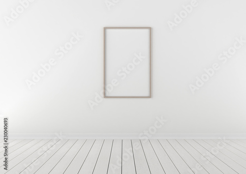 White interior empty room, background, 3d rendering © abdulkadir
