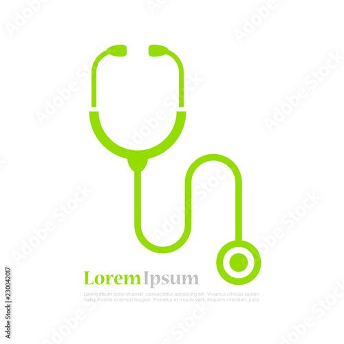 Stethoscope medical vector logo photo
