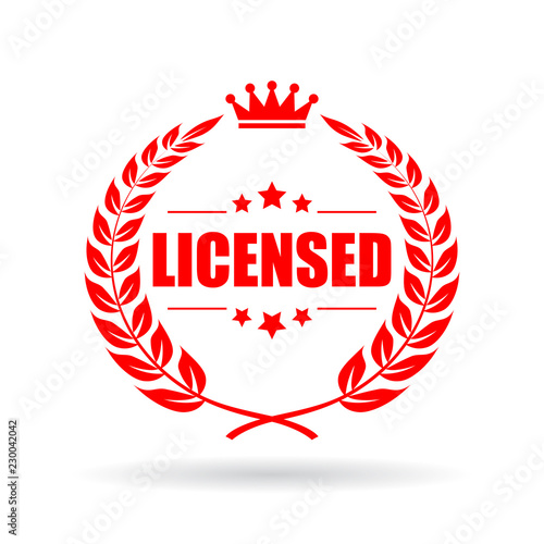 Licensed vector icon