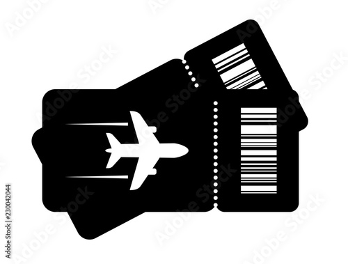 Plane ticket vector icon