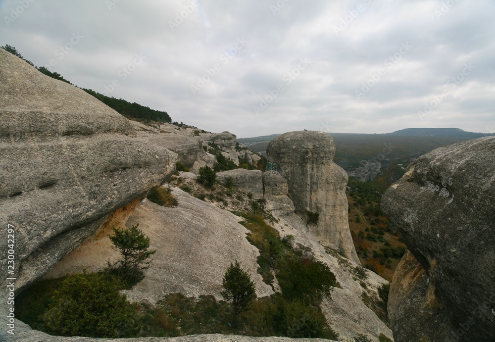 Rocks in Bakhchisarai, Crimea.