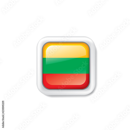 Lithuania flag, vector illustration on a white background. Free Download Lithuania flag, vector illustration on a white background. - GFXLoad