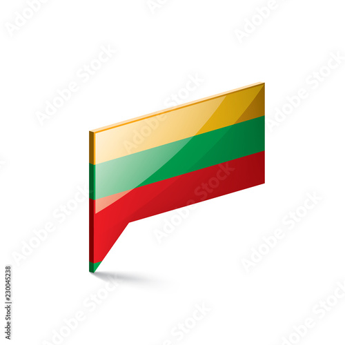 Lithuania flag, vector illustration on a white background. Free Download Lithuania flag, vector illustration on a white background. - GFXLoad
