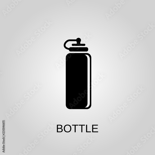 Sports water bottle icon. Sports water bottle symbol. Flat design. Stock - Vector illustration.
