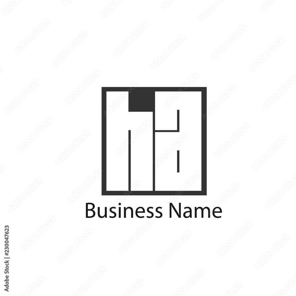 Initial Letter HA Logo Template Design