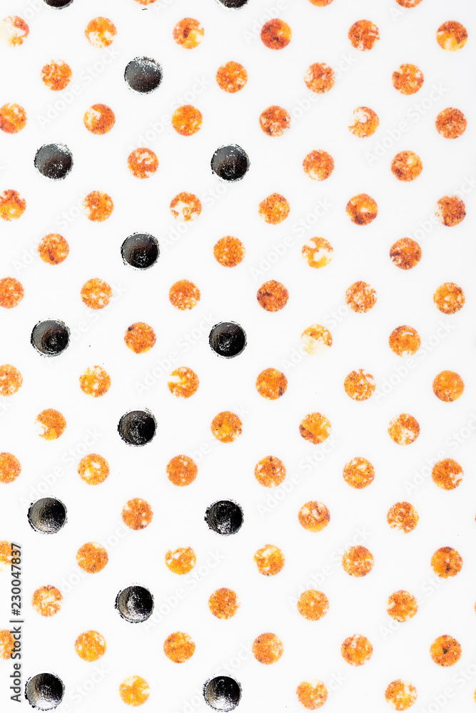 Gold brown and metal black points motif design white background pattern paper for textile wallpaper pattern fills covers surface print gift wrap scarf on brown kraft paper Gold brown and metal black points motif design white background pattern paper for textile wallpaper pattern fills covers surface print gift wrap scarf on brown kraft paper