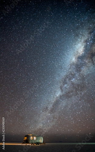 Starry night in the Salar de Uyuni