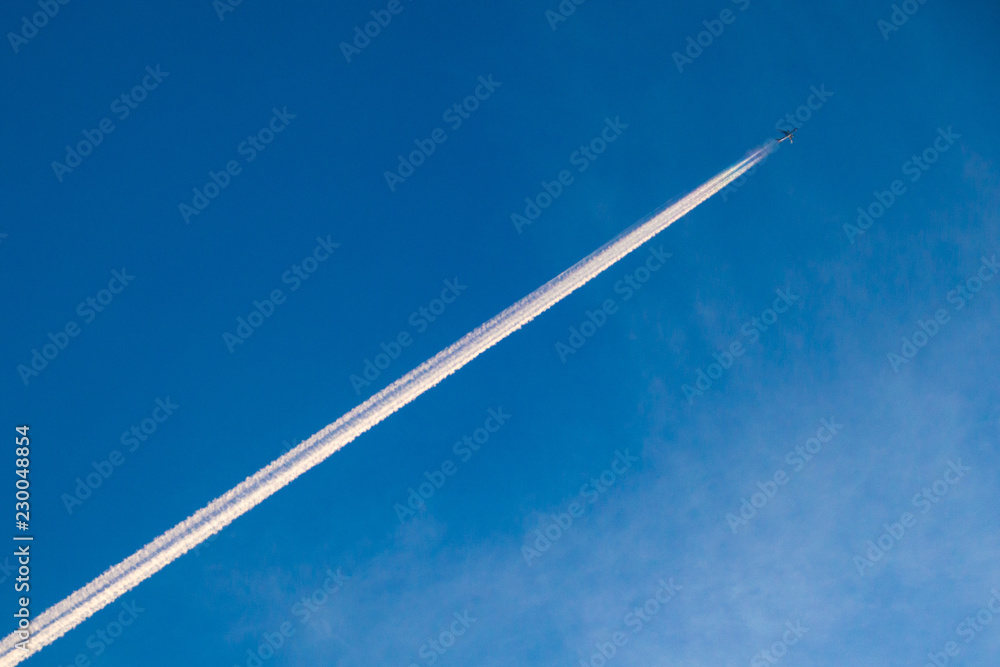 the trace of the plane in the sky the trace of the plane in the sky