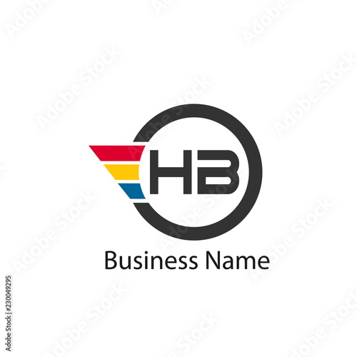 Initial Letter HB Logo Template Design