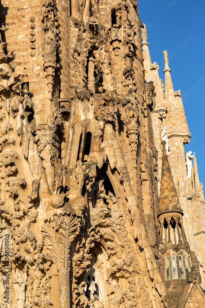 Sagrada Familia Church exterior details