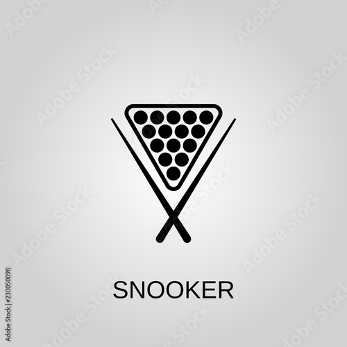 Snooker icon. Snooker symbol. Flat design. Stock - Vector illustration.